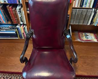 B1 - $250. Leather Arm Chair. (Likely Hancock & Moore) Excellent Condition. Measures 25" wide x 26" deep x 43" tall. Floor to seat is 18". 