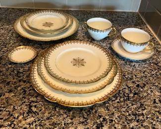 B17 - $225. Limoges China Set. Some pieces have significant wear and others are in excellent condition. Great if you need more pieces!(Has stamps from CH Field Haviland Limoges & M. Redon Limoges Special)