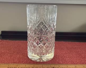 B137 - $20. Crystal Vase. Measures 7.25" tall. 