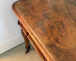 B32 - $325. 2 Drawer Antique Writing Desk. Measures 47" x 23.5" x 29.5" tall. 