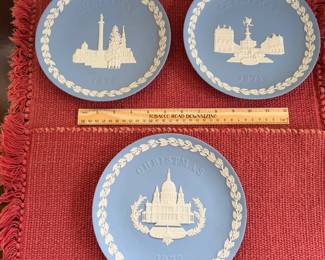B111 - $20. Wedgwood Christmas Plates 1970,71.72. 