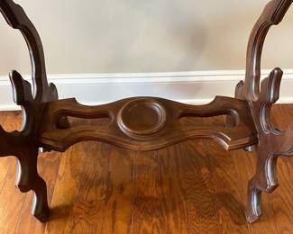 B30 - $125. Antique Parlor Table. Measures 33.75" x 20.25" x 28.25" tall. Sturdy but does have a little wiggle that I'm sure would be easy to tighten.  