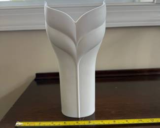 B46 - $45. Rosenthal Studio Calla Lily Vase. Measures 9.5" tall. 