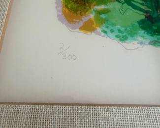 B56 - $225. Summer Poppies #2/300. Ronald Julius Christensen. Measures 29.75" x 25.5" framed. 