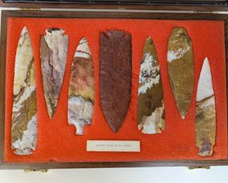 Native American Stone Points, Framed