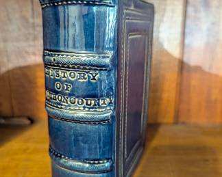 Ceramic Book Flask, 'History of Bourbon County'