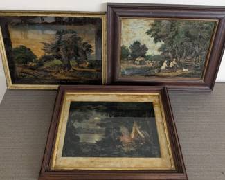 Framed Landscape Mezzotints