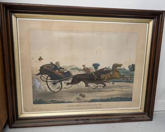 Trotting Race Print, 'One Hoss Shay'