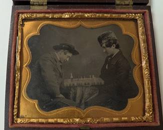 Cased Tintype, Chess Players