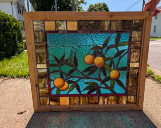 Stained Glass Orange-Tree Window