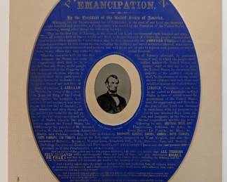 Emancipation Proclamation Print with Tin Type