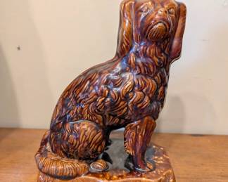 Rockingham Glazed Spaniel Figure