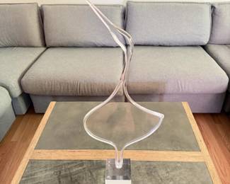 Acrylic sculpture, on Drexel Profile coffee table