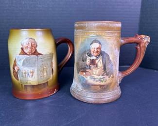 082 pairofvintagepotteryhandledcharacte