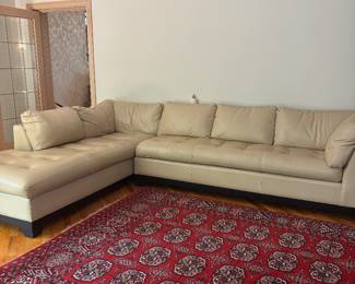 Leather sectional