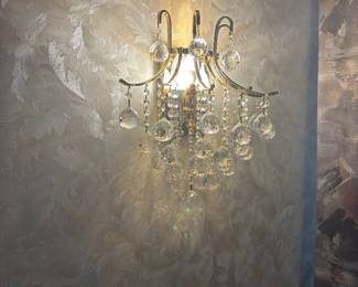 Crystal chandelier sconces