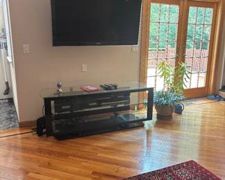 Glass TV stand