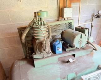 Large air compressor - Manchester tank and equipment