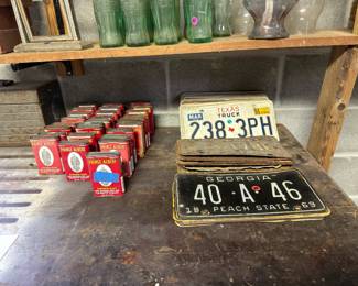 Vintage car tags