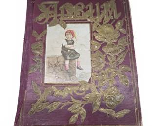 Victorian Scrapbook with Lithographs