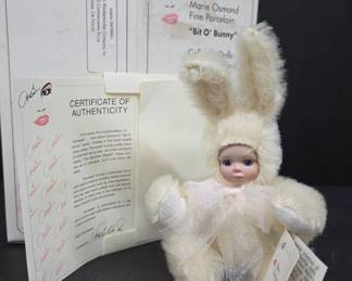 Marie Osmond Snowball Bit O' Bunny Porcelain Doll