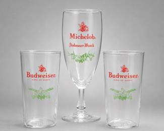 Anheuser-Busch Budweiser and Michelob Glassware