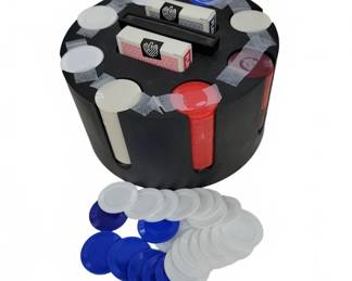 Poker Chip Carousel With Chips and Playing Cards