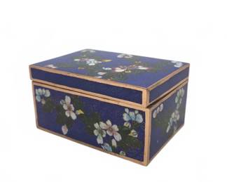 Chinese Cloisonné Floral Enamel Box