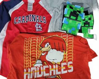 Cardinals, Sonic, MInecraft Kids Shirts