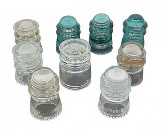 Glass Telegraph Insulators Assorted Colors