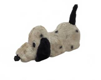 Plush Wind-Up Spotted Dog Toy