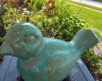 007 Glazed Ceramic Bird Garden Sculpture