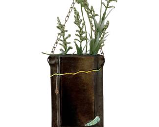 105 Ceramic Wall Hanging Pocket Vase with Chain