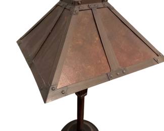 065 Arts Crafts Mica Panel Table Lamp