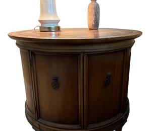 101 Round Drum Cabinet Nightstands with Doors