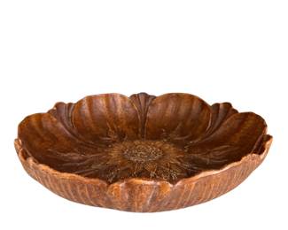 006 HandCarved Wooden Lotus Flower Decorative Bowl