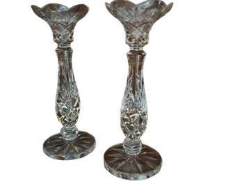 090 Pair Cut Crystal Candlesticks