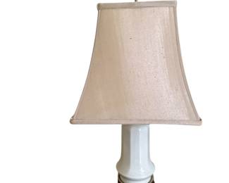 096 Vintage Ceramic Brass Table Lamp