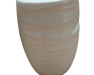 097 White Ceramic Decorative Garden Stool