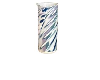 023 Cylindrical Porcelain Pitcher with Marbled Glaze