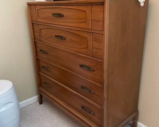 112 MidCentury Modern Walnut Highboy Dresser