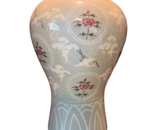 015 Korean Celadon Meiping Vase Cranes Peonies
