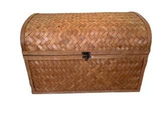 094 Woven Bamboo DomeTop Storage Trunk