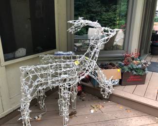 Yard lighted reindeer