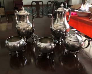 Silver plate tea service