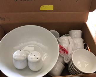 White stoneware set