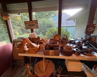 Baskets, Longaberger, pots and pans