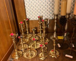 Brass candlesticks