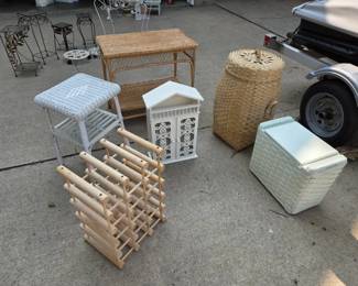 Wicker  Wood Home Storage and Organization Assortment