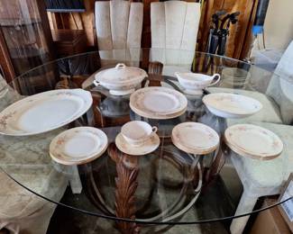 Homer Laughlin Georgian Eggshell Floral China Dinnerware Set